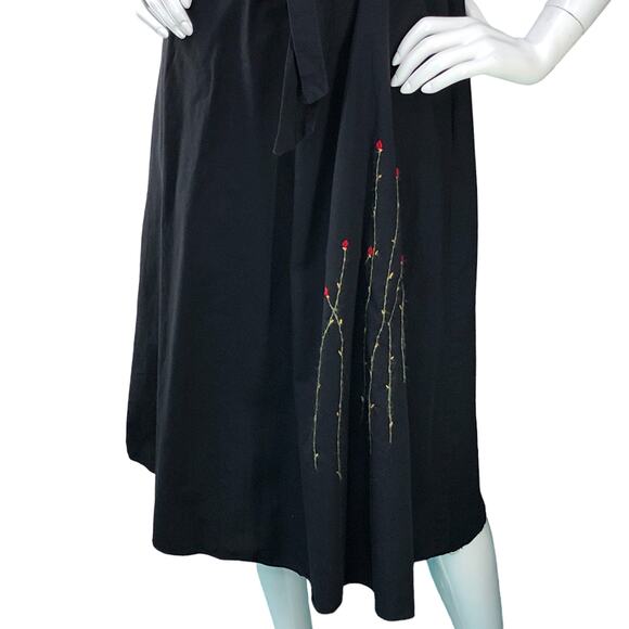 Chinchilla Womens Size 165/88A US S Dress Embroidered Floral A Line Square Neck - Picture 3 of 12